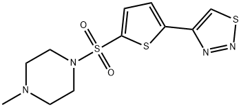 1-METHYL-4-([5-(1,2,3-THIADIAZOL-4-YL)-2-THIENYL]SULFONYL)PIPERAZINE Struktur