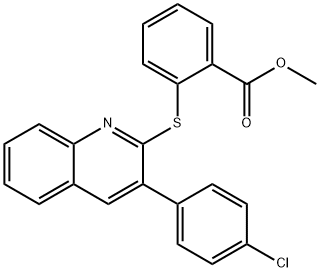 METHYL 2-([3-(4-CHLOROPHENYL)-2-QUINOLINYL]SULFANYL)BENZENECARBOXYLATE Struktur