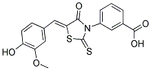 3-[(5Z)-5-(4-HYDROXY-3-METHOXYBENZYLIDENE)-4-OXO-2-THIOXO-1,3-THIAZOLIDIN-3-YL]BENZOIC ACID Struktur