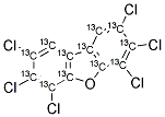 13C12-2,3,4,6,7,8-HEXACHLORODIBENZOFURAN Struktur