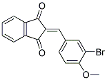 2-((3-BROMO-4-METHOXYPHENYL)METHYLENE)INDANE-1,3-DIONE Struktur