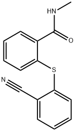 2-[(2-CYANOPHENYL)SULFANYL]-N-METHYLBENZENECARBOXAMIDE Struktur