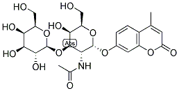 4-METHYLUMBELLIFERYL 2-ACETAMIDO-2-DEOXY-3-O-(B-D-GALACTOPYRANOSYL)-A-D-GALACTOPYRANOSIDE Struktur