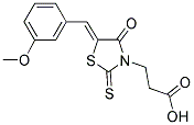 3-[5-(3-METHOXY-BENZYLIDENE)-4-OXO-2-THIOXO-THIAZOLIDIN-3-YL]-PROPIONIC ACID Struktur