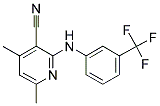 4,6-DIMETHYL-2-{[3-(TRIFLUOROMETHYL)PHENYL]AMINO}NICOTINONITRILE Struktur