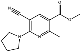 METHYL 5-CYANO-2-METHYL-6-(1-PYRROLIDINYL)NICOTINATE Struktur