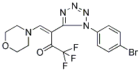 3-[1-(4-BROMOPHENYL)-1H-1,2,3,4-TETRAAZOL-5-YL]-1,1,1-TRIFLUORO-4-MORPHOLINOBUT-3-EN-2-ONE Struktur