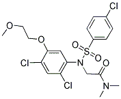 2-(N-(4-CHLOROPHENYLSULFONYL)-2,4-DICHLORO-5-(2-METHOXYETHOXY)PHENYLAMINO)-N,N-DIMETHYLACETAMIDE Struktur