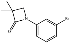 1-(3-BROMOPHENYL)-3,3-DIMETHYL-2-AZETANONE Struktur