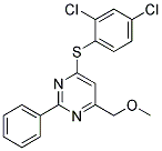 (6-[(2,4-DICHLOROPHENYL)SULFANYL]-2-PHENYL-4-PYRIMIDINYL)METHYL METHYL ETHER Struktur