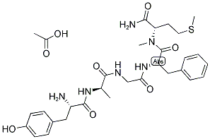 L-TYR-D-ALA-GLY-PHE-METHYL-MET-NH2CH3COOCH Struktur