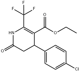 ETHYL 4-(4-CHLOROPHENYL)-6-OXO-2-(TRIFLUOROMETHYL)-1,4,5,6-TETRAHYDRO-3-PYRIDINECARBOXYLATE Struktur