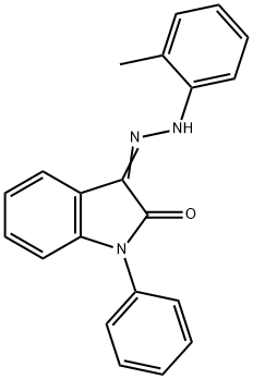 1-PHENYL-1H-INDOLE-2,3-DIONE 3-[N-(2-METHYLPHENYL)HYDRAZONE] Struktur