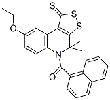 (8-ETHOXY-4,4-DIMETHYL-1-THIOXO-1H-[1,2]DITHIOLO[3,4-C]QUINOLIN-5(4H)-YL)(NAPHTHALEN-1-YL)METHANONE Struktur