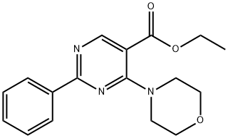 ETHYL 4-MORPHOLINO-2-PHENYL-5-PYRIMIDINECARBOXYLATE Struktur