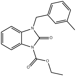 ETHYL 3-(3-METHYLBENZYL)-2-OXO-2,3-DIHYDRO-1H-1,3-BENZIMIDAZOLE-1-CARBOXYLATE Struktur