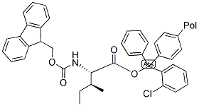 FMOC-ILE-2-CL-TRT RESIN Struktur