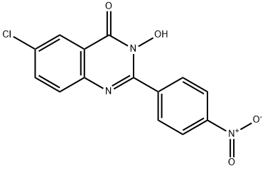 6-CHLORO-3-HYDROXY-2-(4-NITROPHENYL)-4(3H)-QUINAZOLINONE Struktur