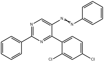 4-(2,4-DICHLOROPHENYL)-2-PHENYL-5-(2-PHENYLDIAZENYL)PYRIMIDINE Struktur