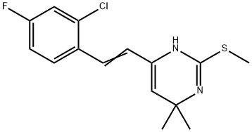 4-(2-CHLORO-4-FLUOROSTYRYL)-6,6-DIMETHYL-1,6-DIHYDRO-2-PYRIMIDINYL METHYL SULFIDE Struktur