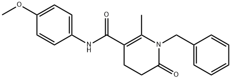 1-BENZYL-N-(4-METHOXYPHENYL)-2-METHYL-6-OXO-1,4,5,6-TETRAHYDRO-3-PYRIDINECARBOXAMIDE Struktur