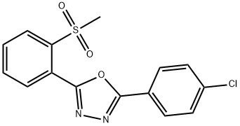 2-(4-CHLOROPHENYL)-5-[2-(METHYLSULFONYL)PHENYL]-1,3,4-OXADIAZOLE Struktur