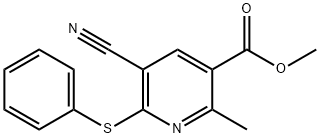 METHYL 5-CYANO-2-METHYL-6-(PHENYLSULFANYL)NICOTINATE Struktur