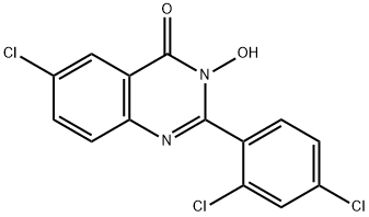 6-CHLORO-2-(2,4-DICHLOROPHENYL)-3-HYDROXY-4(3H)-QUINAZOLINONE Struktur