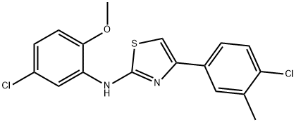 (5-CHLORO-2-METHOXYPHENYL)(4-(4-CHLORO-3-METHYLPHENYL)(2,5-THIAZOLYL))AMINE Struktur