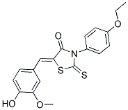 (5Z)-3-(4-ETHOXYPHENYL)-5-(4-HYDROXY-3-METHOXYBENZYLIDENE)-2-THIOXO-1,3-THIAZOLIDIN-4-ONE Struktur