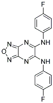 N-[6-(4-FLUOROANILINO)[1,2,5]OXADIAZOLO[3,4-B]PYRAZIN-5-YL]-N-(4-FLUOROPHENYL)AMINE Struktur