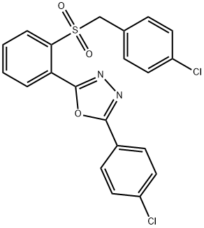 2-(2-[(4-CHLOROBENZYL)SULFONYL]PHENYL)-5-(4-CHLOROPHENYL)-1,3,4-OXADIAZOLE Struktur