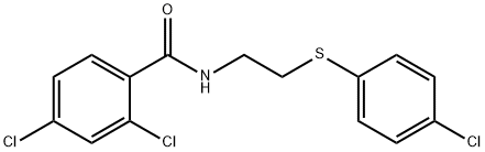 2,4-DICHLORO-N-(2-[(4-CHLOROPHENYL)SULFANYL]ETHYL)BENZENECARBOXAMIDE Struktur