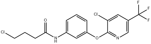 4-CHLORO-N-(3-([3-CHLORO-5-(TRIFLUOROMETHYL)-2-PYRIDINYL]OXY)PHENYL)BUTANAMIDE Struktur