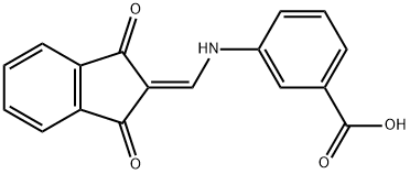 3-(((1,3-DIOXOINDAN-2-YLIDENE)METHYL)AMINO)BENZOIC ACID Struktur