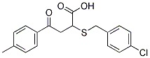 2-[(4-CHLOROBENZYL)SULFANYL]-4-(4-METHYLPHENYL)-4-OXOBUTANOIC ACID Struktur