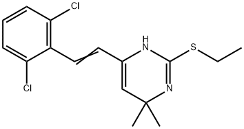 4-(2,6-DICHLOROSTYRYL)-2-(ETHYLSULFANYL)-6,6-DIMETHYL-1,6-DIHYDROPYRIMIDINE Struktur