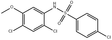 4-CHLORO-N-(2,4-DICHLORO-5-METHOXYPHENYL)BENZENESULFONAMIDE Struktur