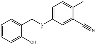 5-[(2-HYDROXYBENZYL)AMINO]-2-METHYLBENZENECARBONITRILE Struktur