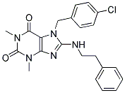 7-(4-CHLOROBENZYL)-1,3-DIMETHYL-8-(PHENETHYLAMINO)-1H-PURINE-2,6(3H,7H)-DIONE Struktur