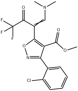 METHYL 3-(2-CHLOROPHENYL)-5-[2-(DIMETHYLAMINO)-1-(2,2,2-TRIFLUOROACETYL)VINYL]-4-ISOXAZOLECARBOXYLATE Struktur