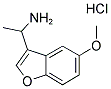 1-(5-METHOXY-1-BENZOFURAN-3-YL)-1-ETHANAMINE HYDROCHLORIDE Struktur