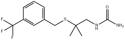 N-(2-METHYL-2-([3-(TRIFLUOROMETHYL)BENZYL]SULFANYL)PROPYL)UREA Struktur