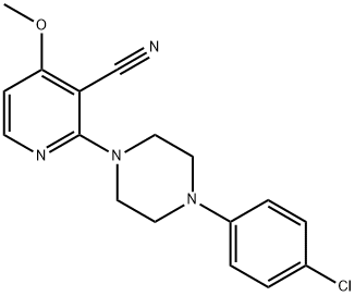 2-[4-(4-CHLOROPHENYL)PIPERAZINO]-4-METHOXYNICOTINONITRILE Struktur