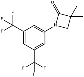 1-[3,5-BIS(TRIFLUOROMETHYL)PHENYL]-3,3-DIMETHYL-2-AZETANONE Struktur