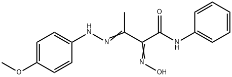 2-(HYDROXYIMINO)-3-[2-(4-METHOXYPHENYL)HYDRAZONO]-N-PHENYLBUTANAMIDE Struktur