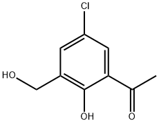 1-[5-CHLORO-2-HYDROXY-3-(HYDROXYMETHYL)PHENYL]ETHANONE Struktur