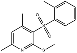 4,6-DIMETHYL-2-(METHYLSULFANYL)-3-PYRIDINYL 2-METHYLPHENYL SULFONE Struktur