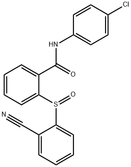 N-(4-CHLOROPHENYL)-2-[(2-CYANOPHENYL)SULFINYL]BENZENECARBOXAMIDE Struktur