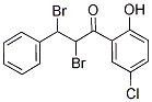 2,3-DIBROMO-1-(5-CHLORO-2-HYDROXYPHENYL)-3-PHENYLPROPAN-1-ONE Struktur